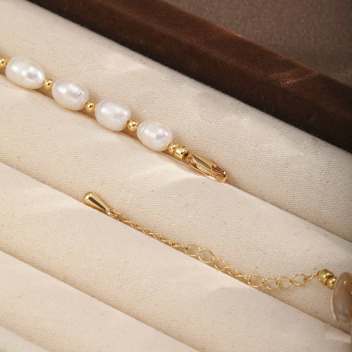 Baroque Pearl Choker Necklace | 18K Gold Plated Asymmetrical Freshwater Pearl Statement Jewelry - Image 6