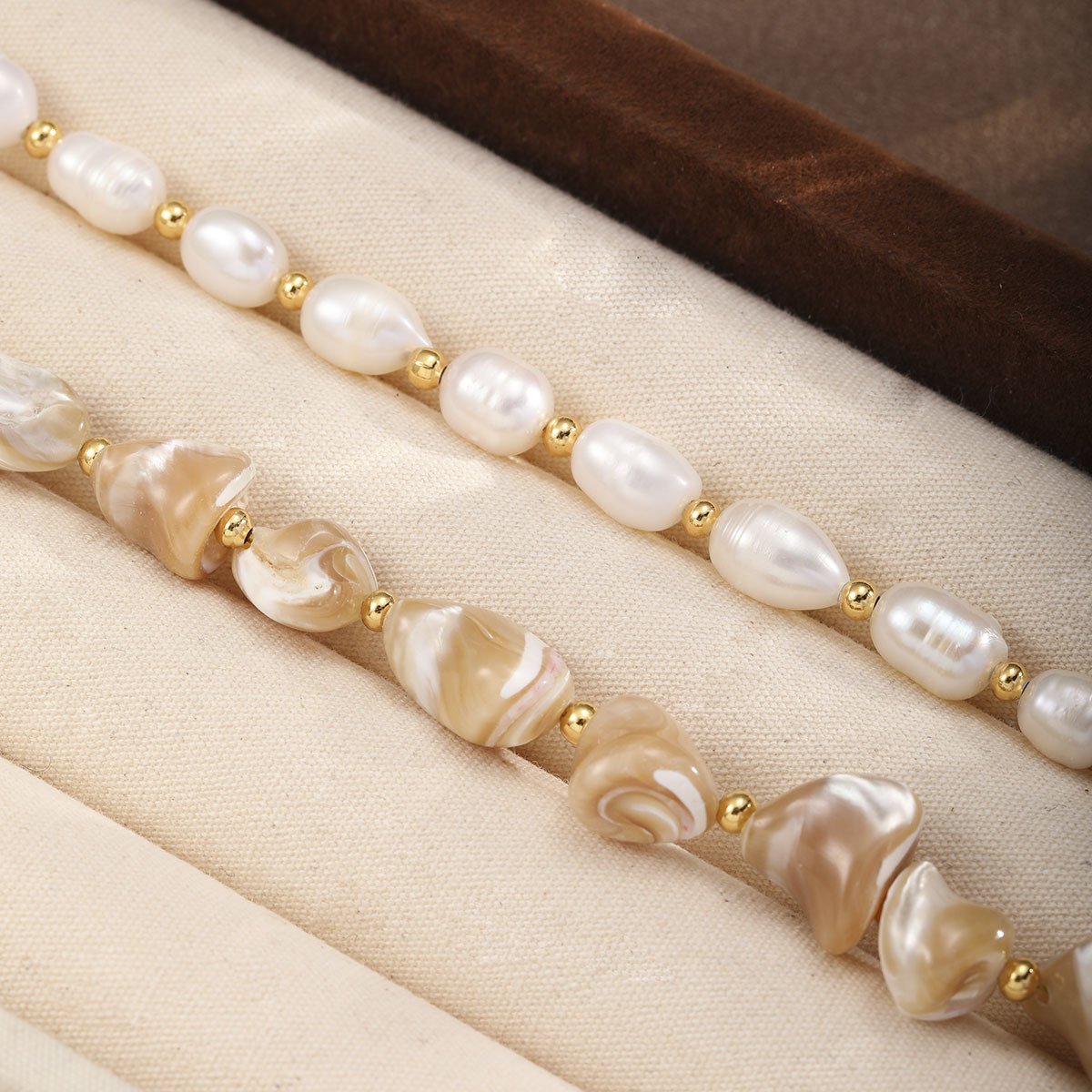 Baroque Pearl Choker Necklace | 18K Gold Plated Asymmetrical Freshwater Pearl Statement Jewelry - Image 5